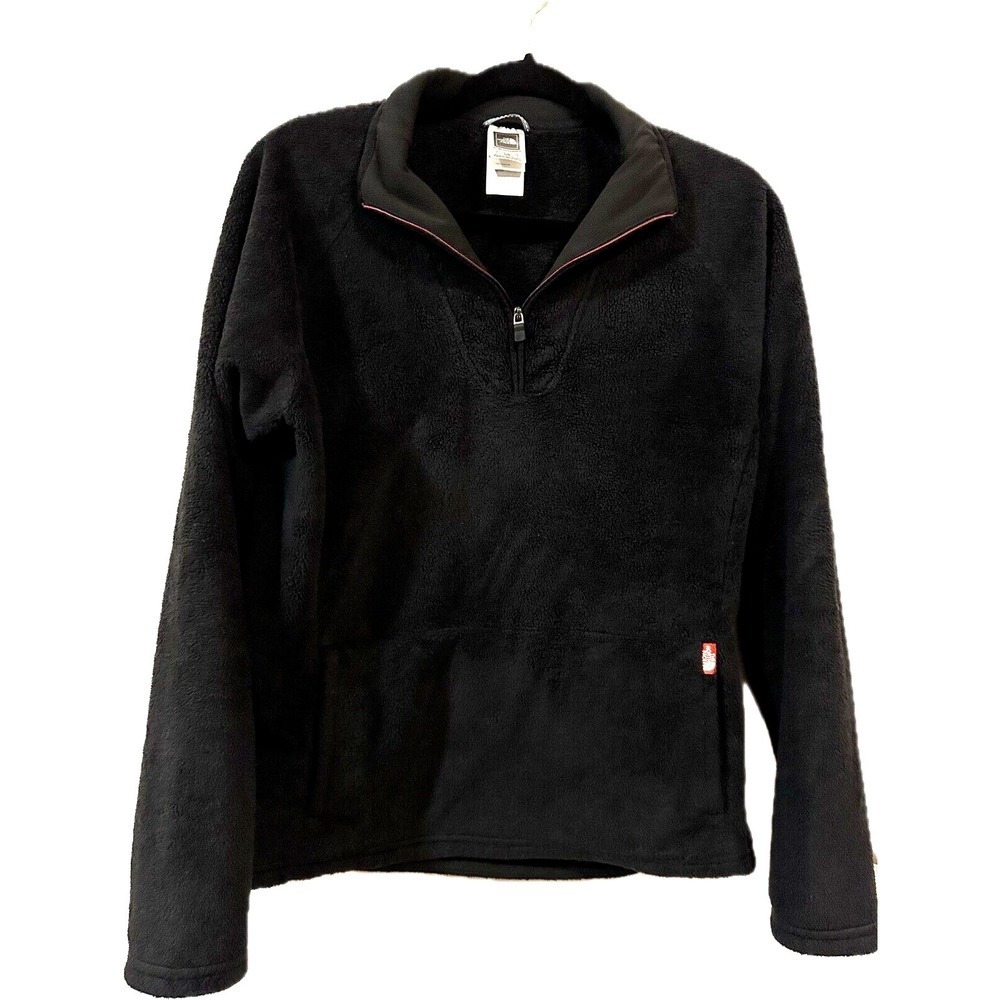 The North Face Jacket Sweater Women's L Black 1/4 Zip Fleece Top